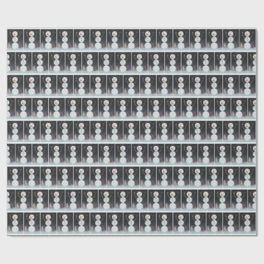 Snowman Cadeaupapier (Vlak)