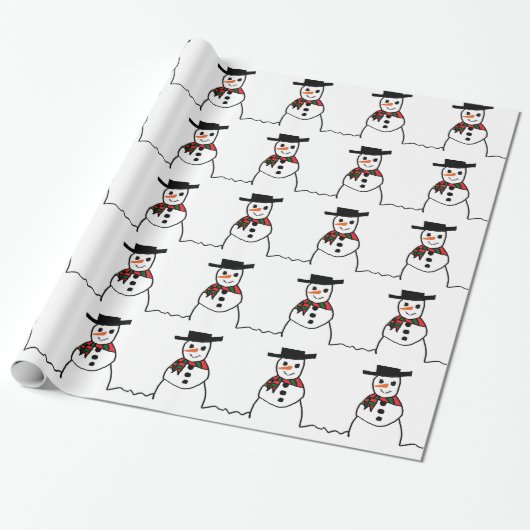 Snowman Cadeaupapier (Uitgerold)