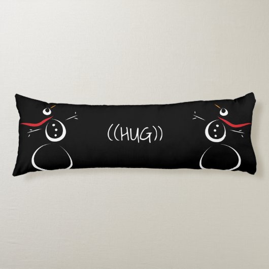 SNOWMAN CADEAUS Cute Text Hug Lichaamskussen (Voorkant)