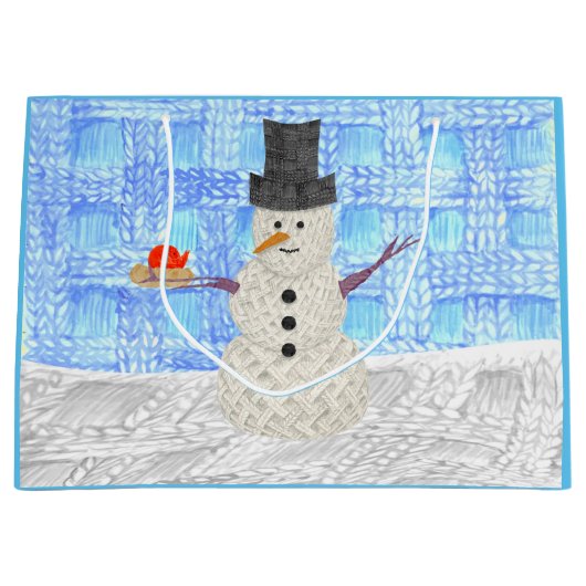 Snowman-cadeautas Groot Cadeauzakje (Voorkant)