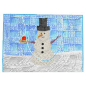 Snowman-cadeautas Groot Cadeauzakje (Achterkant)