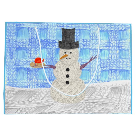 Snowman-cadeautas Groot Cadeauzakje (Achterkant)