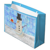 Snowman-cadeautas Groot Cadeauzakje (Voorkant Gekanteld)