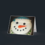 "Snowman Cake" Kerstkaart #1 Kaart<br><div class="desc">© Art Is Life,  Life Is Art</div>