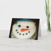 “Snowman Cake" Kerstkaart #1 Kaart (Voorkant)