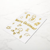 Snowman Candy Bells Folie Feestdagenkaart (Gedraaid)