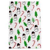 Snowman Candy Cane Christmas Tree Medium Cadeauzakje (Achterkant)