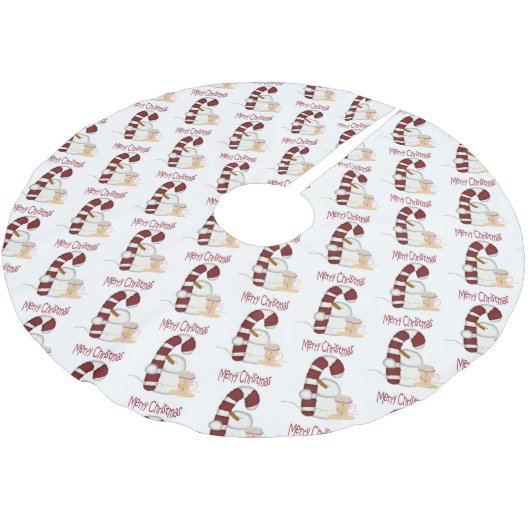 Snowman Candy Cane Kerstboom Rok (Gekanteld)
