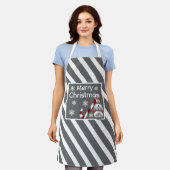 snowman Candy Cane Stripe Merry Christmas Schort (Gedragen)