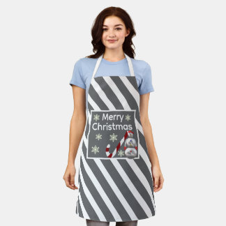 snowman Candy Cane Stripe Merry Christmas Schort