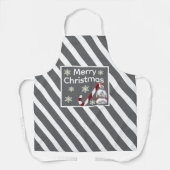 snowman Candy Cane Stripe Merry Christmas Schort (Voorkant)