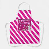 snowman Candy Cane Stripe Merry Christmas Schort (Voorkant)