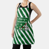 snowman Candy Cane Stripe Merry Christmas Schort (Insitu)