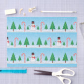 Snowman & Candy Cane Winter Wonderland Tissuepapier (Craft)