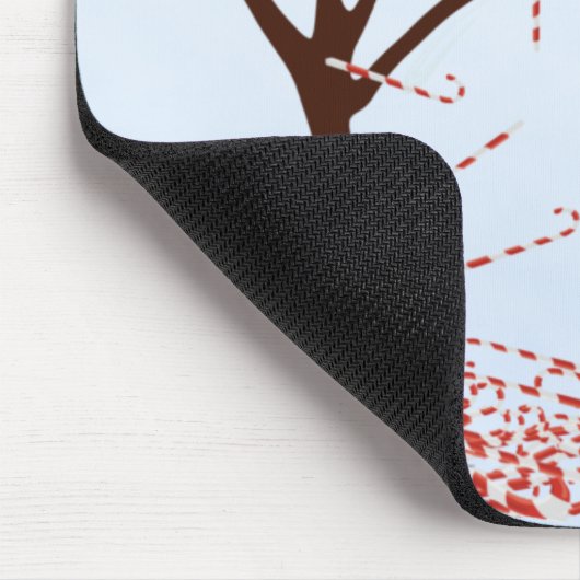 SnowMan CandyCane Tree MousePad - Muismat (Hoek)
