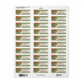 Snowman Candycane Tree on Green Etiket (Full Sheet)