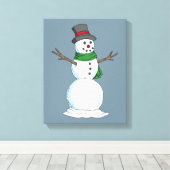 Snowman Canvas Afdruk (Insitu (Houten vloer))