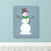 Snowman Canvas Afdruk (Insitu (Houten vloer))