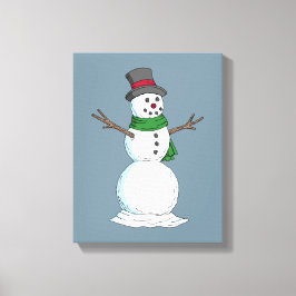 Snowman Canvas Afdruk