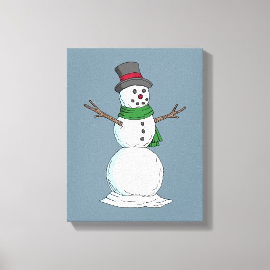 Snowman Canvas Afdruk (Voorkant)
