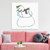 Snowman canvas afdrukken (Insitu (Woonkamer))