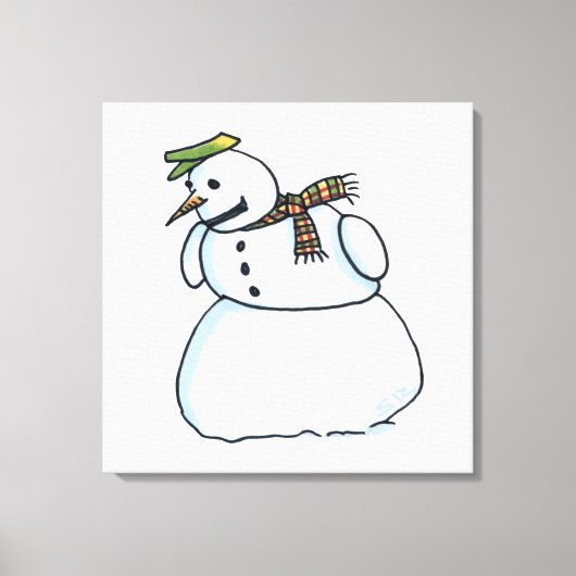 Snowman canvas afdrukken (Voorkant)