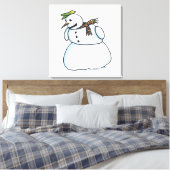 Snowman canvas afdrukken (Insitu (Slaapkamer))