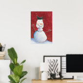 Snowman Canvas Artwork Poster (Thuiskantoor)