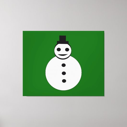 Snowman Canvas glimlachend kerstcadeautje Afdruk (Voorkant)
