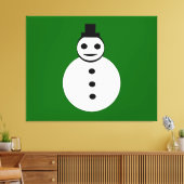 Snowman Canvas glimlachend kerstcadeautje Afdruk (Insitu (Woonkamer))