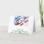 Snowman Card "Cool Yule" Feestdagen Kaart (Achterkant)