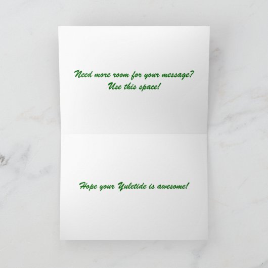 Snowman Card "Cool Yule" Feestdagen Kaart (Binnen)