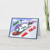 Snowman Card "Cool Yule" Feestdagen Kaart (Voorkant)
