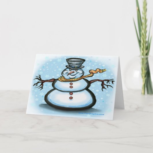 Snowman Card Feestdagen Kaart (Voorkant)