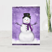 Snowman Card Feestdagen Kaart (Voorkant)