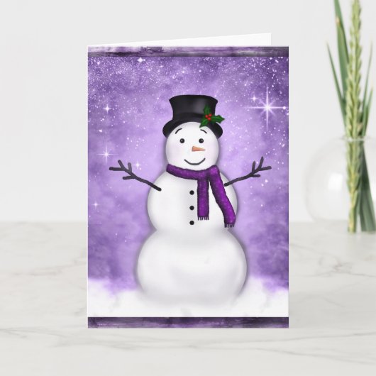 Snowman Card Feestdagen Kaart (Voorkant)