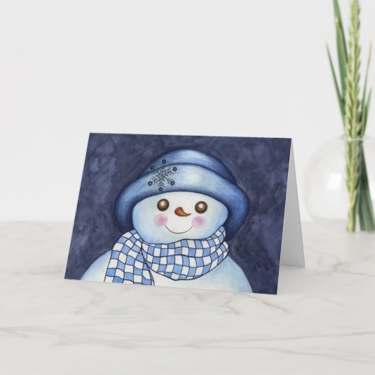 Snowman Card Feestdagen Kaart (Voorkant)