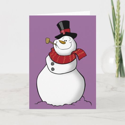 Snowman Card Feestdagen Kaart (Voorkant)