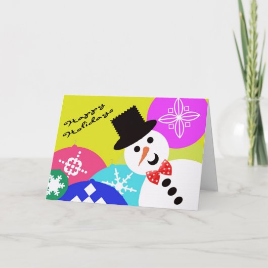 Snowman Card Feestdagen Kaart (Voorkant)