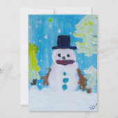 Snowman Card Feestdagenkaart (Voorkant)