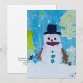Snowman Card Feestdagenkaart (Voorkant / Achterkant)