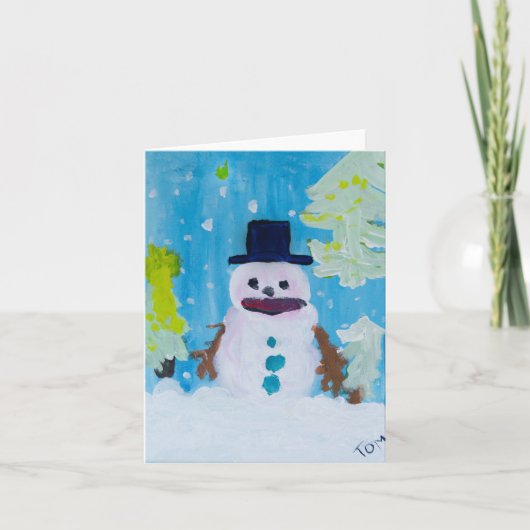 Snowman Card Kaart (Voorkant)