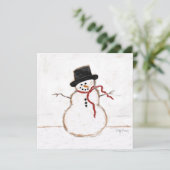Snowman Card Kaart (Staand voorkant)