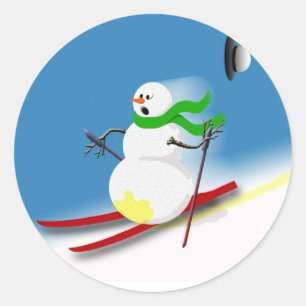 Snowman Card Stickers Humor Kerstmis