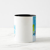 Snowman Card Tweekleurige Koffiemok (Center)