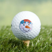 Snowman Carrot Nose Winter Kerstmis Golfballen (Insitu Shirt)