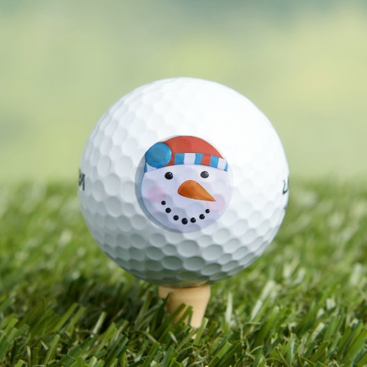 Snowman Carrot Nose Winter Kerstmis Golfballen (Insitu Shirt)