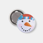 Snowman Carrot Nose Winter Kerstmis Magneet (Voorkant / Achterkant)