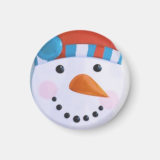 Snowman Carrot Nose Winter Kerstmis Magneet (Voorkant)