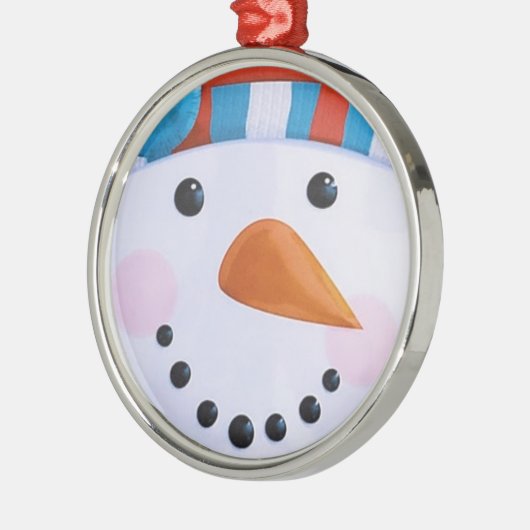 Snowman Carrot Nose Winter Kerstmis Metalen Ornament (Links)